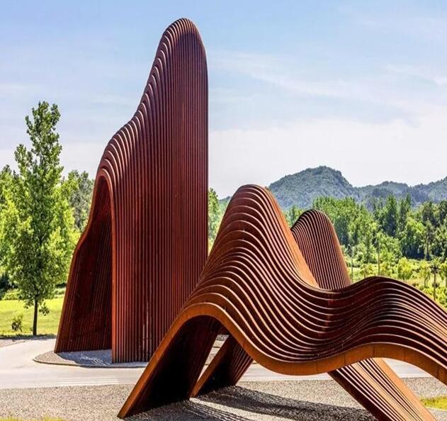 栾城锈钢板造型